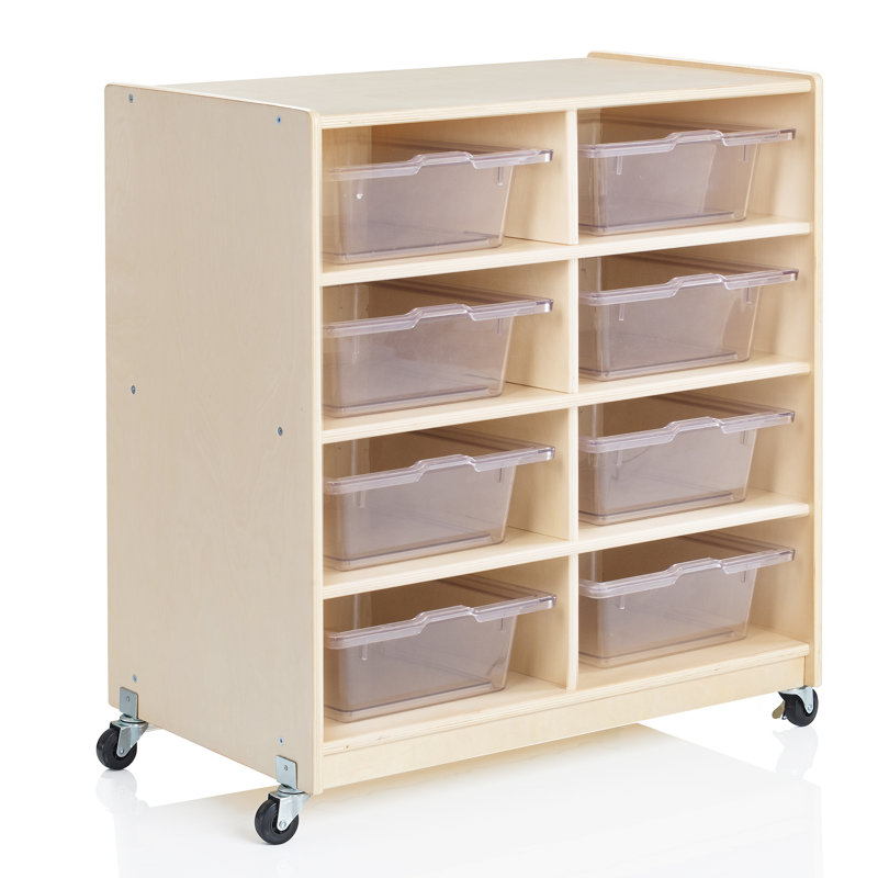Guidecraft Wooden 8 Compartment Shelving Unit with Bins Wayfair